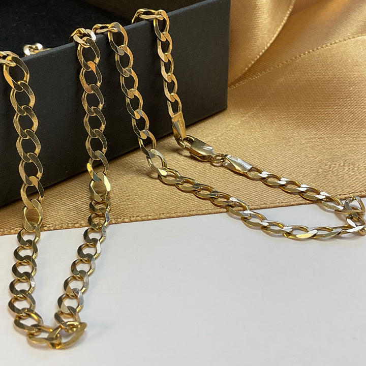 9ct Yellow Gold Curb Chain - 19 Inch