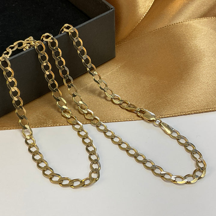 9ct Yellow Gold Curb Chain - 19 Inch