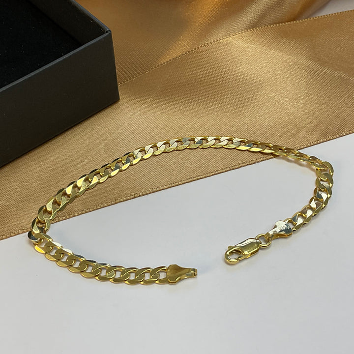 9ct Yellow Gold Curb Bracelet - 9 Inch