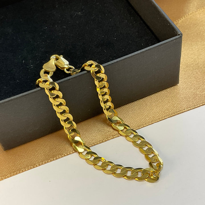 9ct Yellow Gold Curb Bracelet - 9 Inch