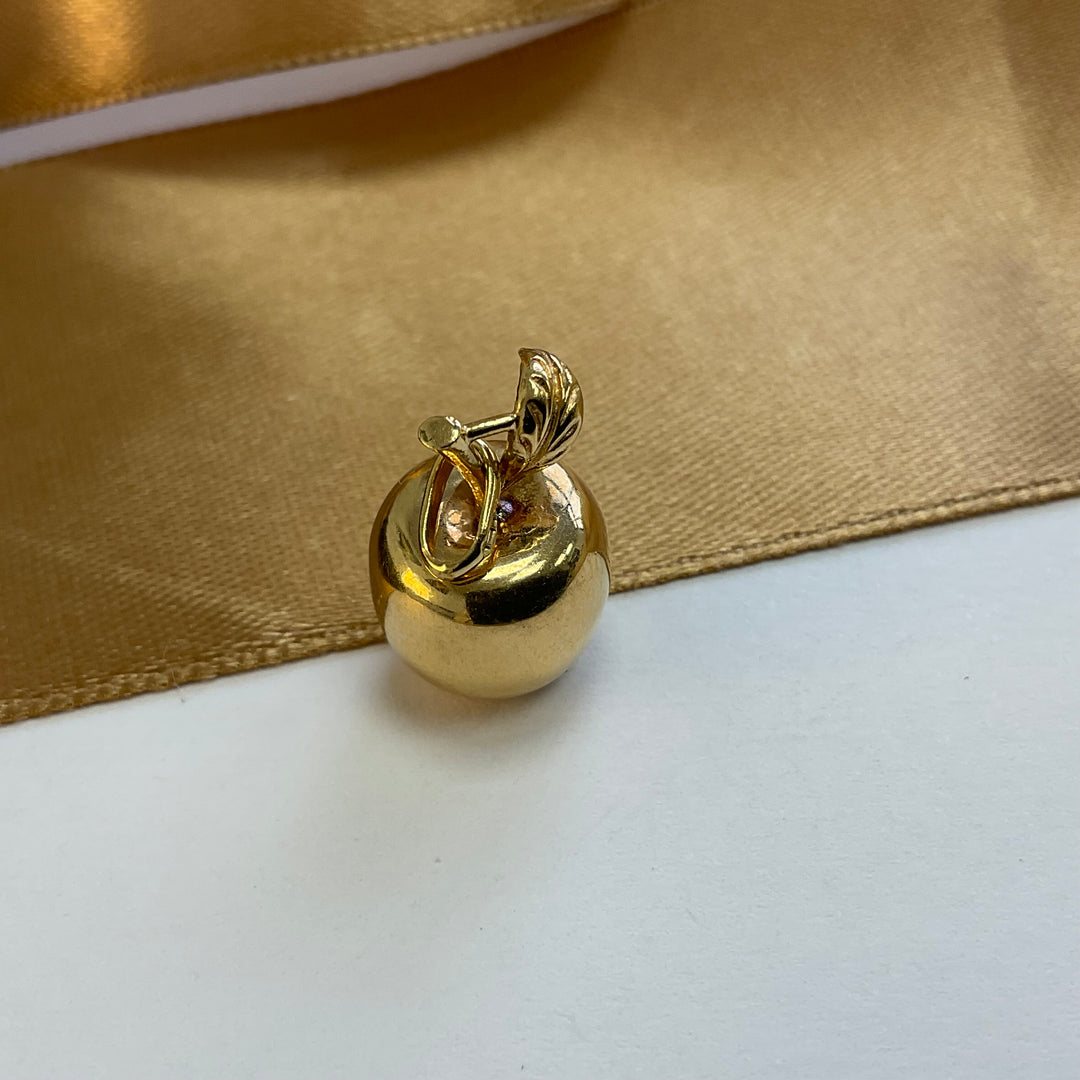 9ct Yellow Gold Apple Charm