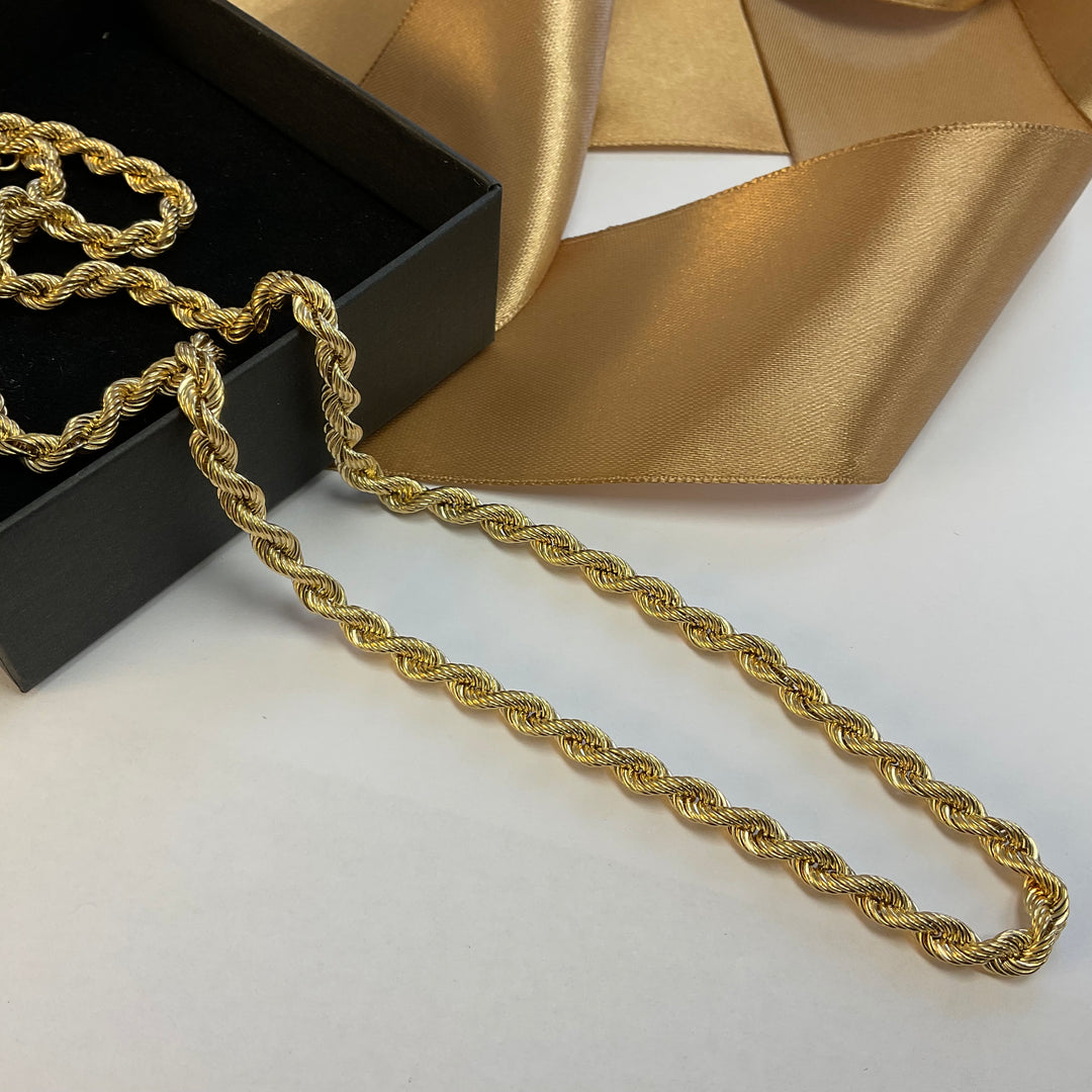 9ct Yellow Gold Rope Chain - 24 Inch