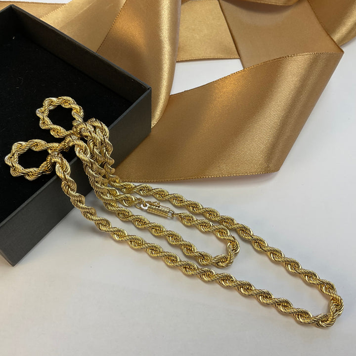 9ct Yellow Gold Rope Chain - 24 Inch