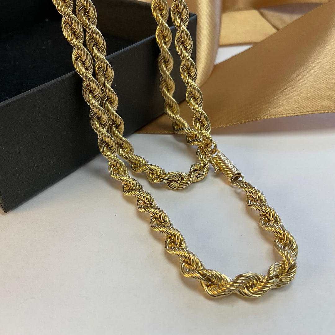 9ct Yellow Gold Rope Chain - 24 Inch