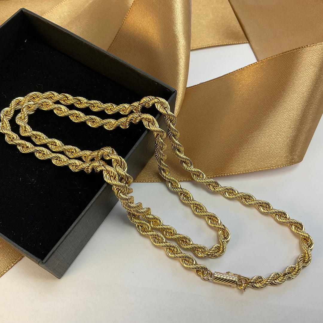 9ct Yellow Gold Rope Chain - 24 Inch