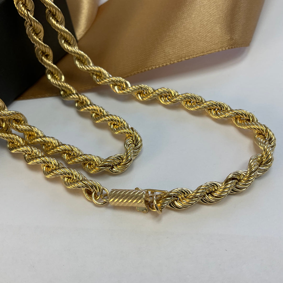 9ct Yellow Gold Rope Chain - 24 Inch