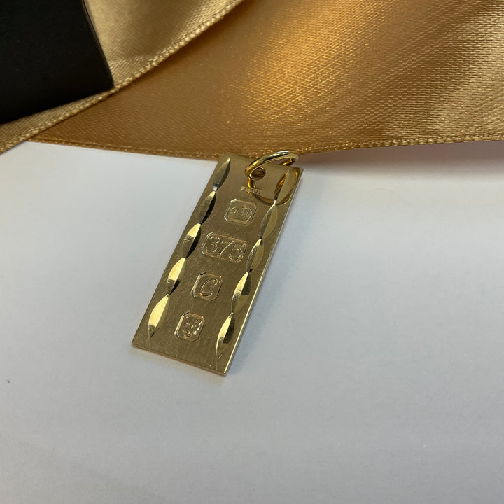 9ct Yellow Gold Ingot Pendant