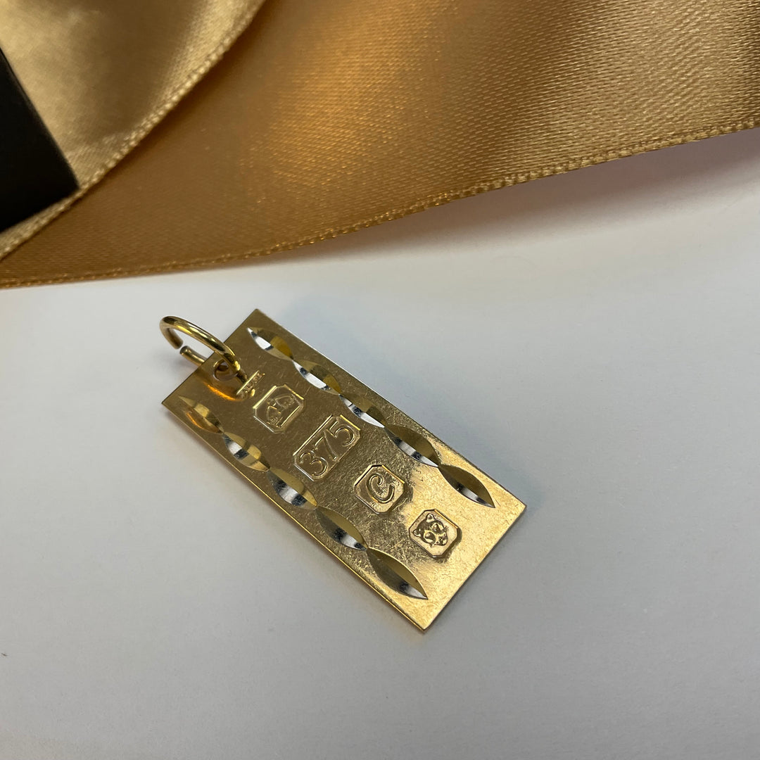 9ct Yellow Gold Ingot Pendant