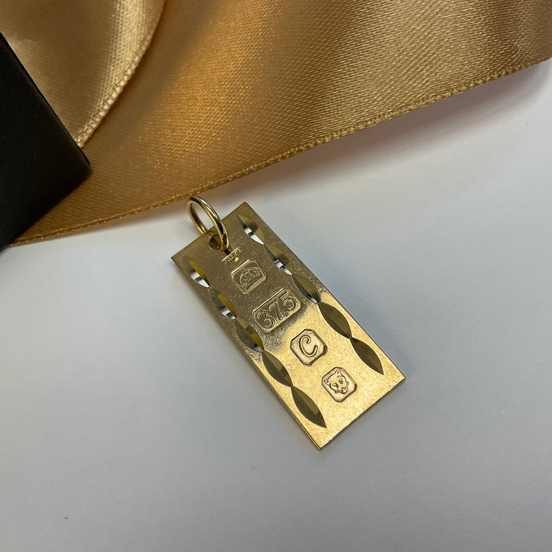 9ct Yellow Gold Ingot Pendant