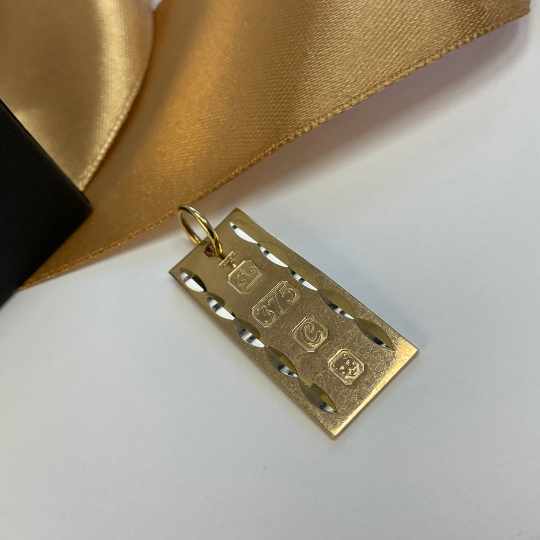 9ct Yellow Gold Ingot Pendant