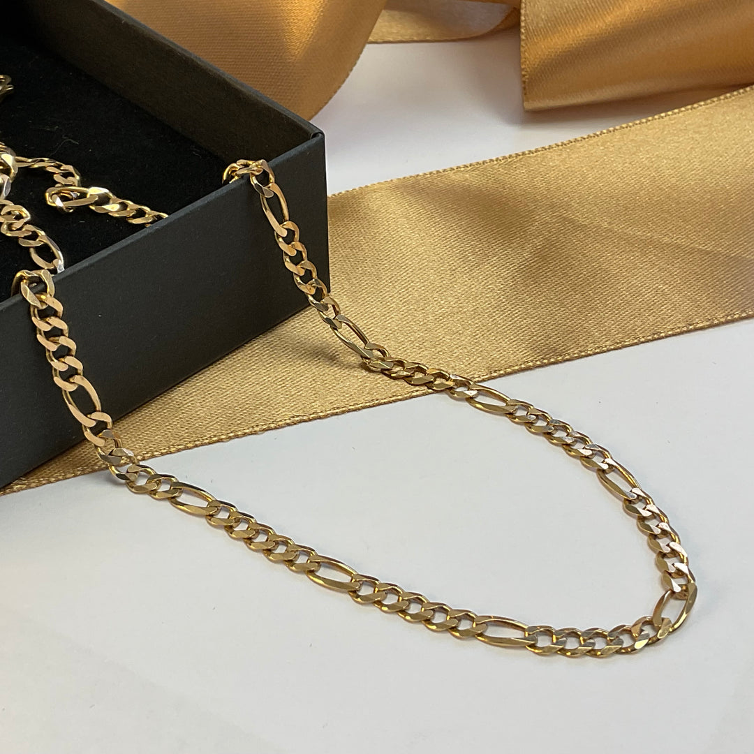 9ct Yellow Gold Curb Chain - 16 Inch