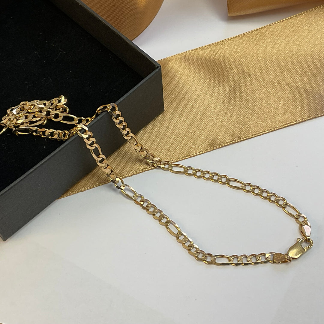 9ct Yellow Gold Curb Chain - 16 Inch