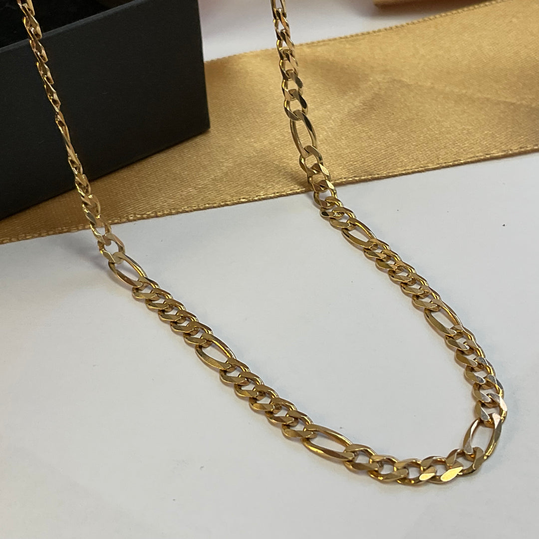 9ct Yellow Gold Curb Chain - 16 Inch