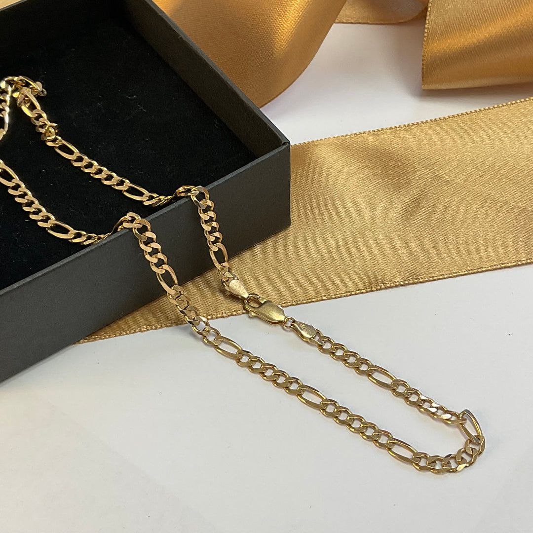 9ct Yellow Gold Curb Chain - 16 Inch