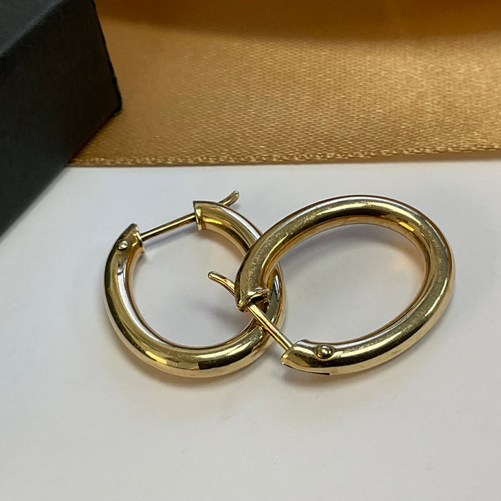 9ct Yellow Gold Hoop Earrings