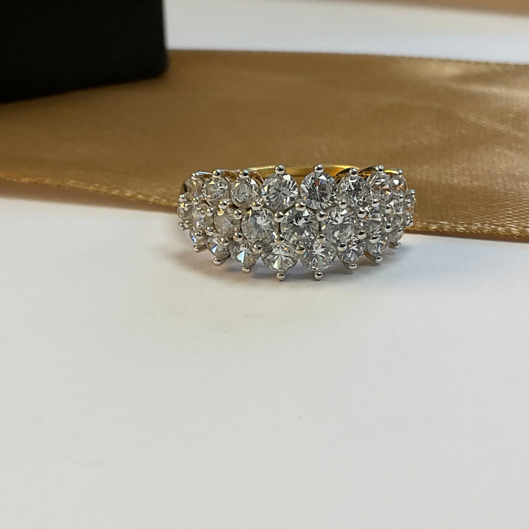 9ct Yellow Gold Cubic Zirconia Dress Ring