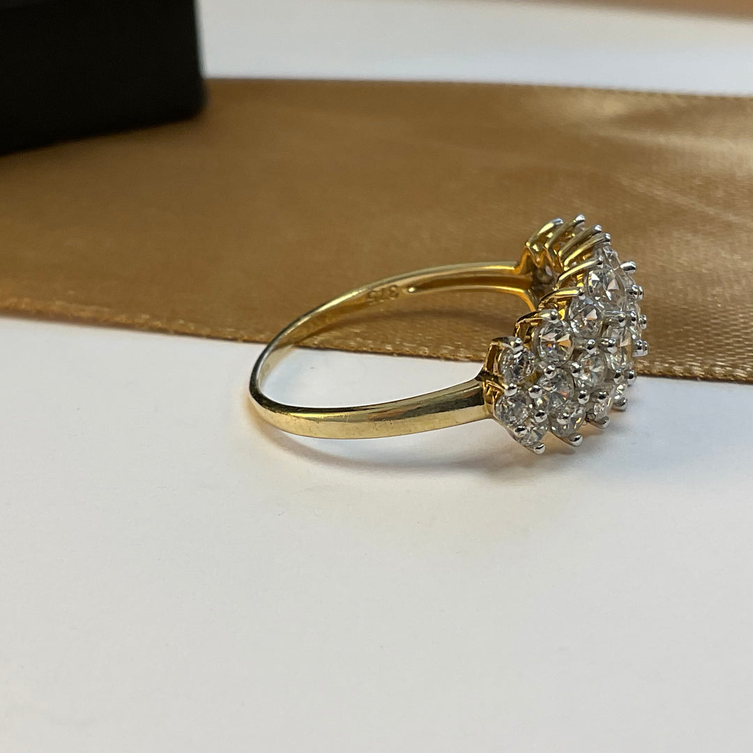 9ct Yellow Gold Cubic Zirconia Dress Ring