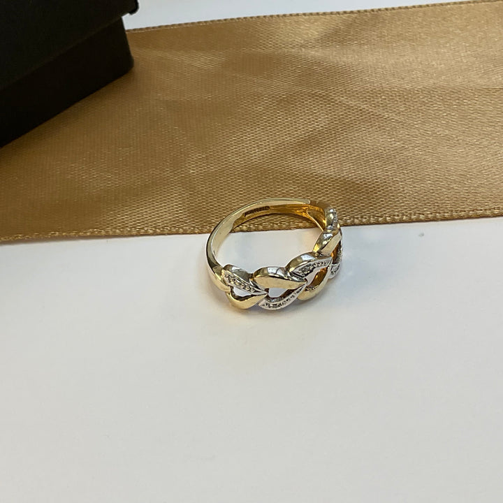 9ct Yellow Gold Diamond Dress Ring