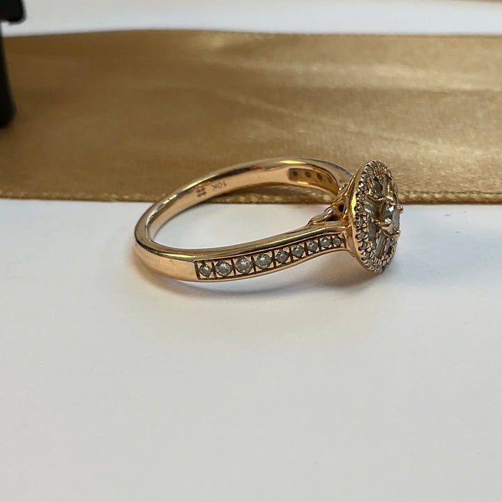 9ct Rose Gold Diamond Dress Ring