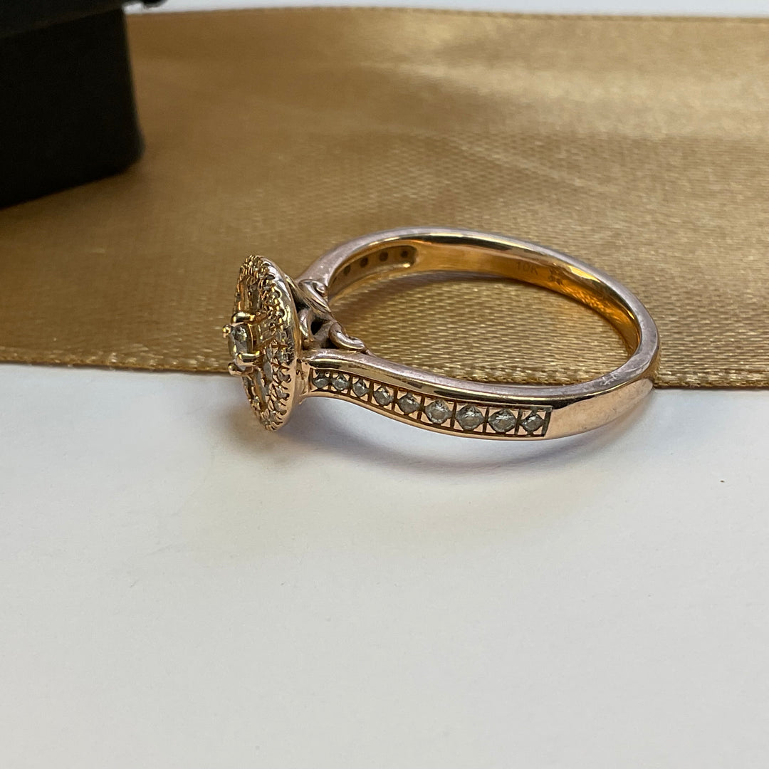 9ct Rose Gold Diamond Dress Ring