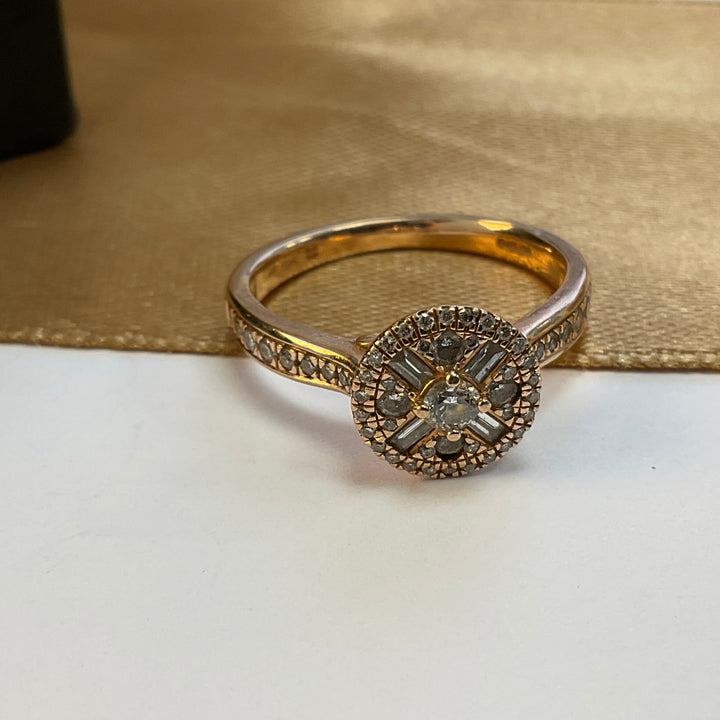 9ct Rose Gold Diamond Dress Ring