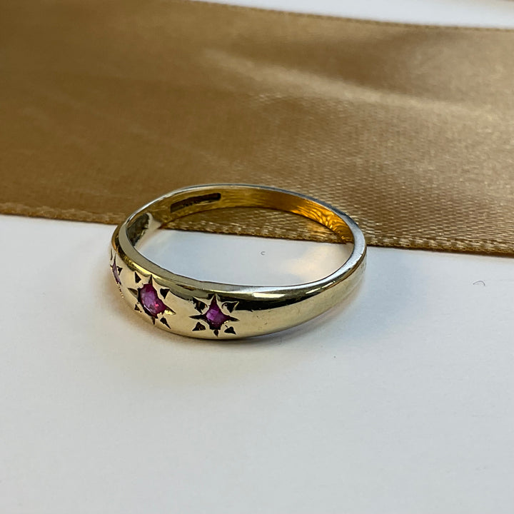 9ct Yellow Gold Ruby Dress Ring