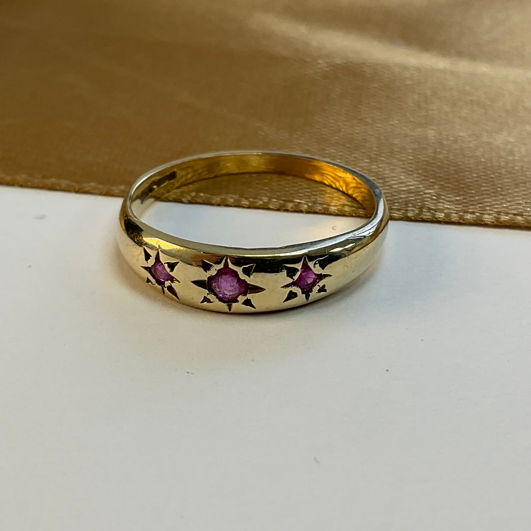 9ct Yellow Gold Ruby Dress Ring