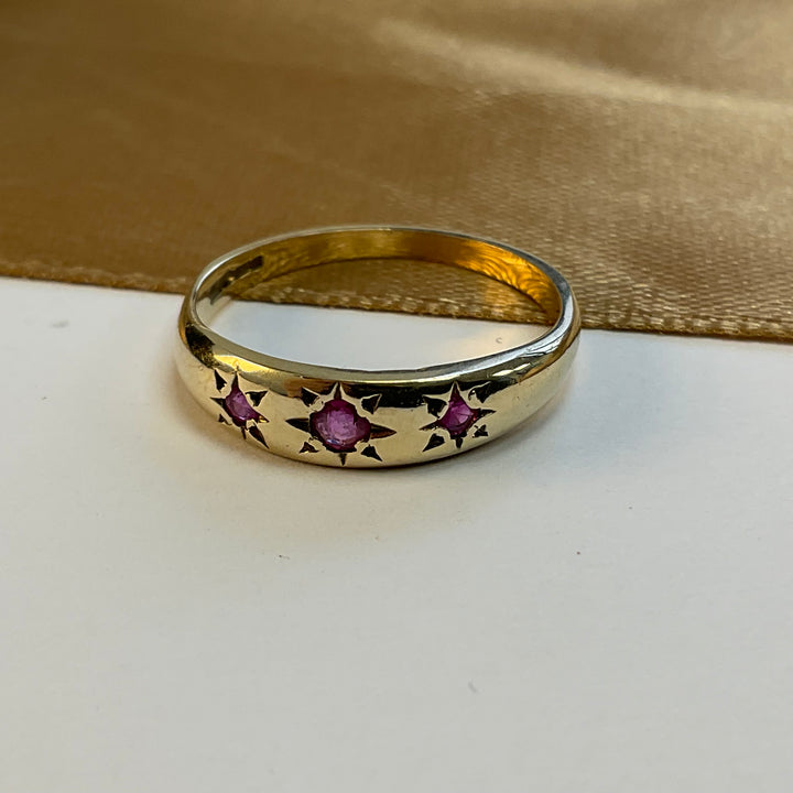 9ct Yellow Gold Ruby Dress Ring