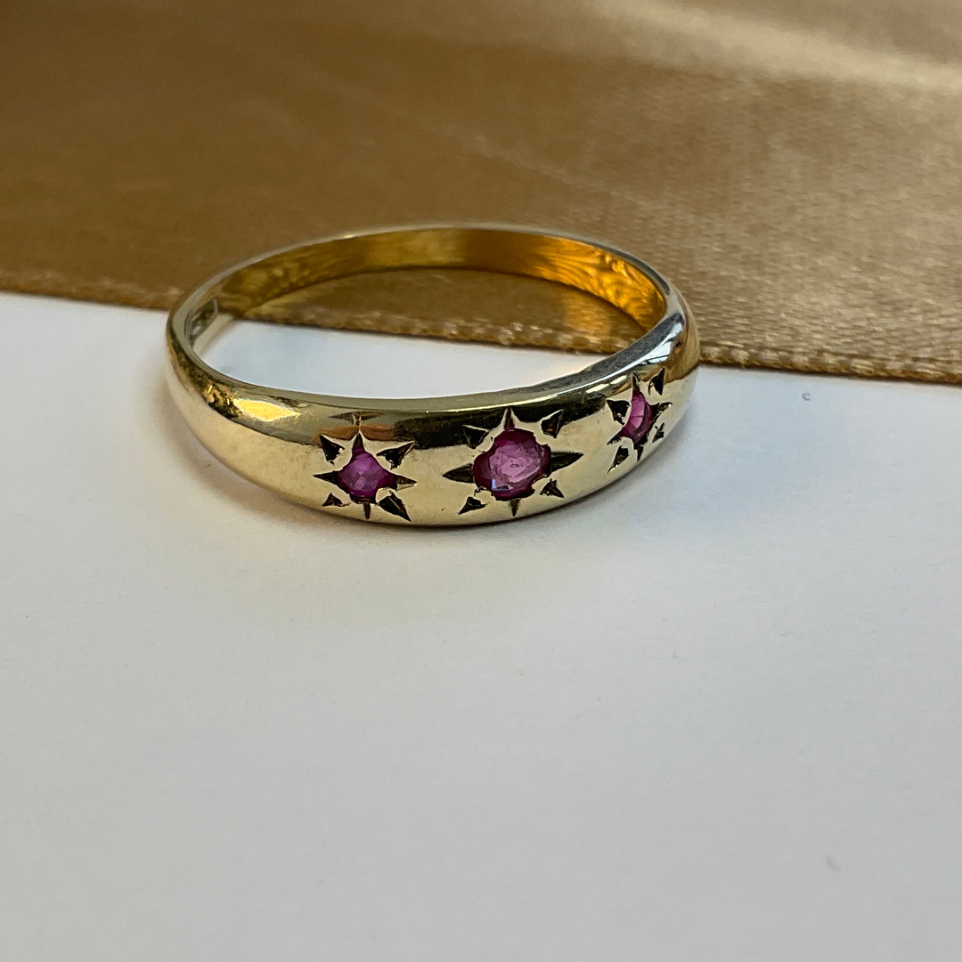 9ct Yellow Gold Ruby Dress Ring