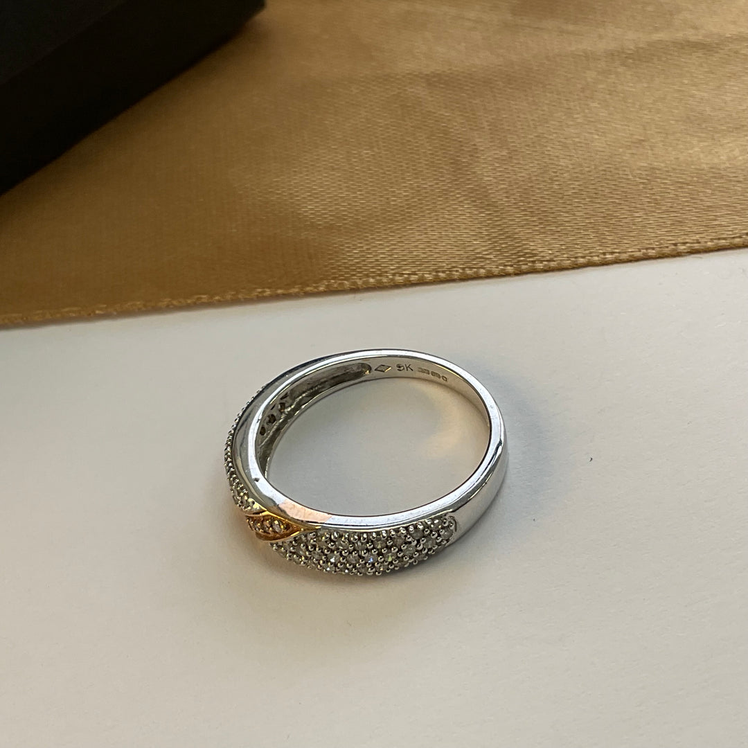 9ct White Gold Diamond Eternity Dress Ring