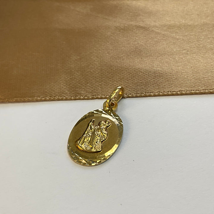 9ct Yellow Gold St Christopher Pendant / Charm