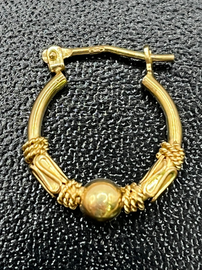 9ct Yellow Gold Rope Hoop Earrings