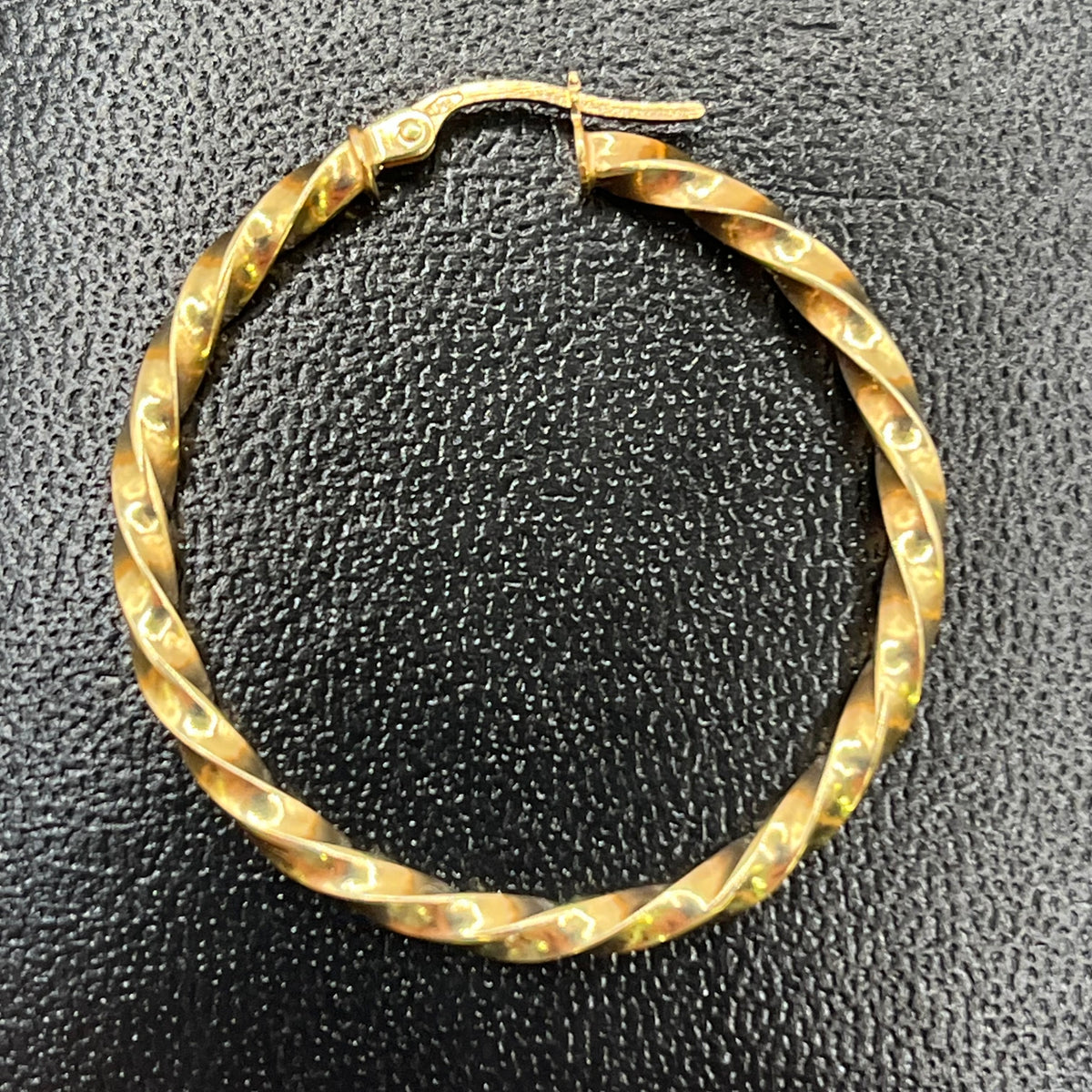 9ct Yellow Gold Spiral Hoop Earrings