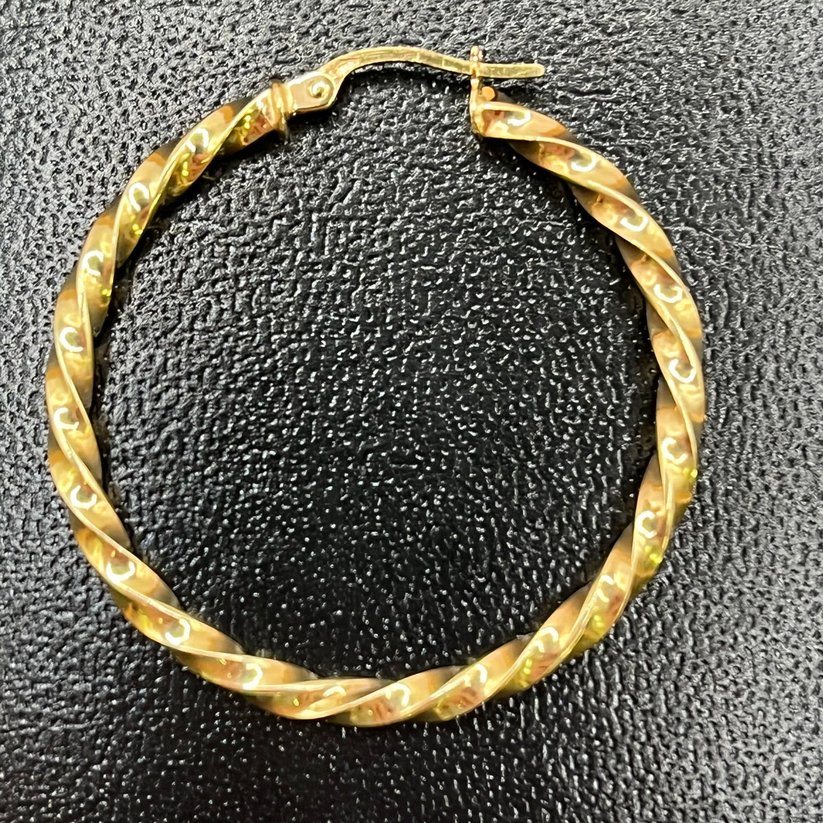 9ct Yellow Gold Spiral Hoop Earrings