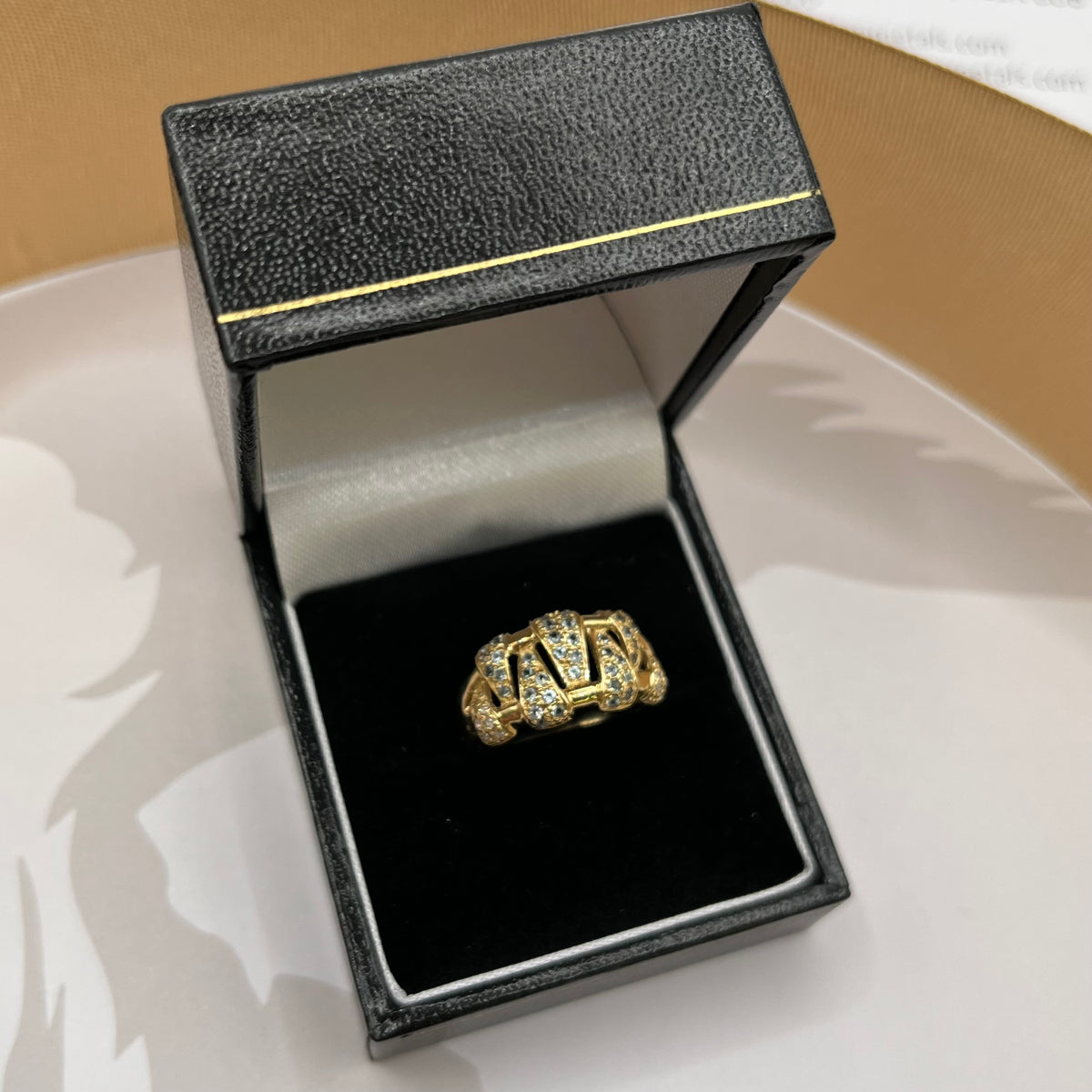 9ct Yellow Gold Diamond Dress Ring
