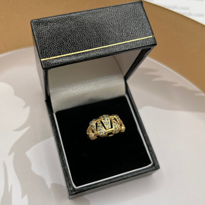9ct Yellow Gold Diamond Dress Ring