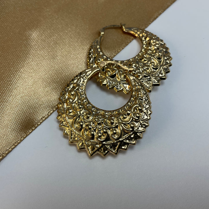 9ct Yellow Gold Creole Hoop Earrings