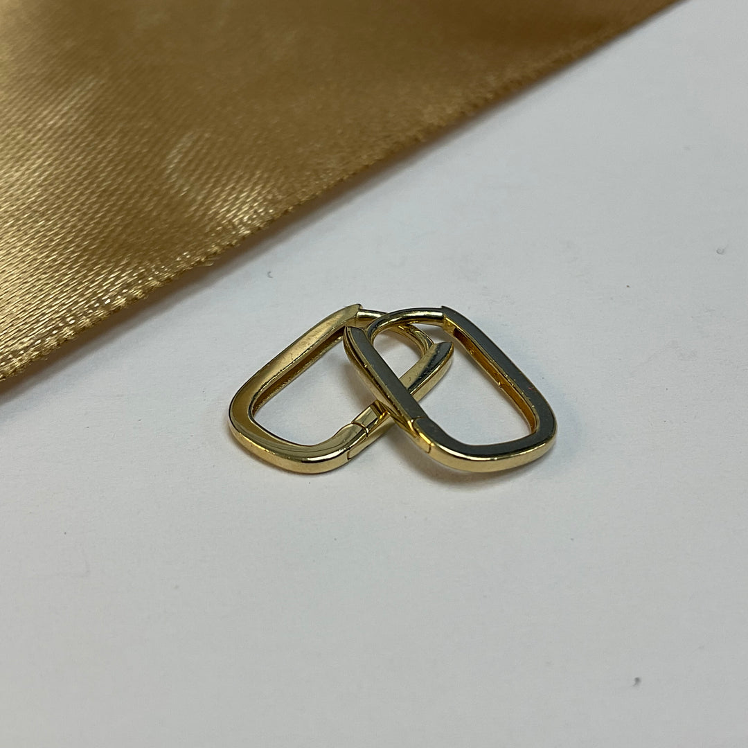 9ct Yellow Gold Oval Hoop Earrings