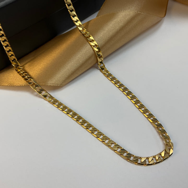 9ct Yellow Gold Curb Chain - 24 Inch