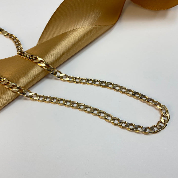 9ct Yellow Gold Curb Chain - 18 Inch