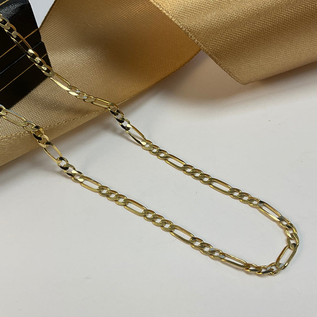 9ct Yellow Gold Figaro Chain - 22 Inch