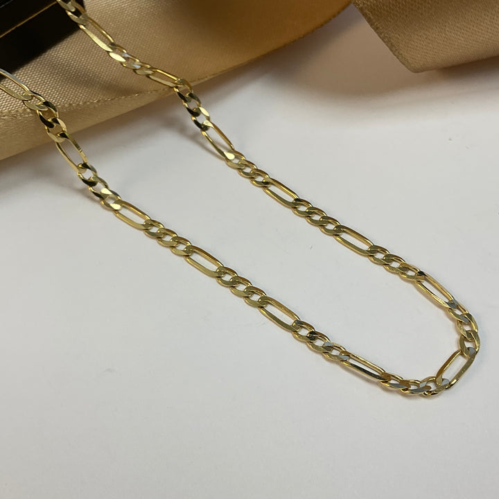 9ct Yellow Gold Figaro Chain - 22 Inch