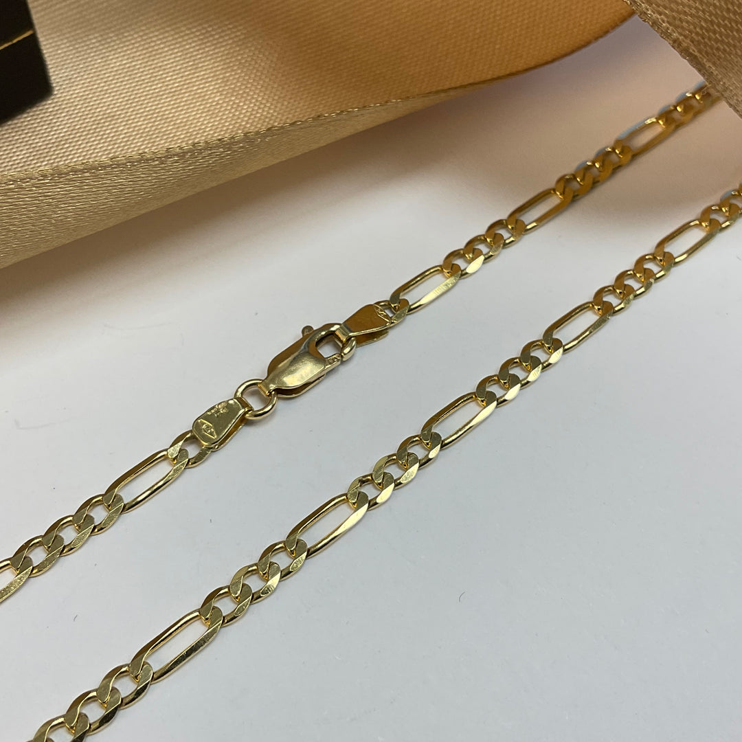 9ct Yellow Gold Figaro Chain - 22 Inch