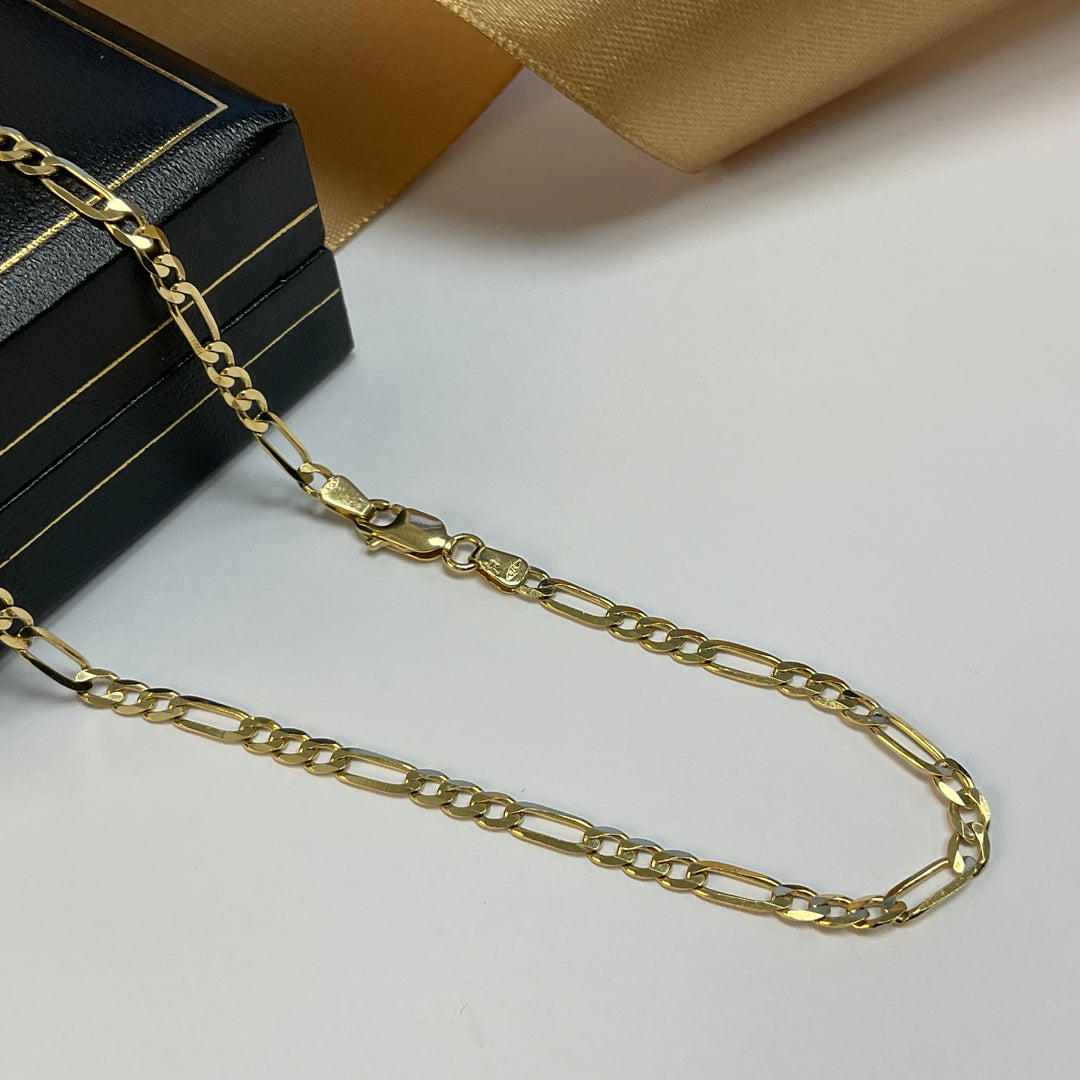 9ct Yellow Gold Figaro Chain - 22 Inch