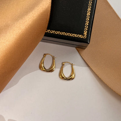 9ct Yellow Gold Teardrop Hoop Earrings