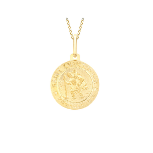 9ct Yellow Gold St. Christopher Pendant