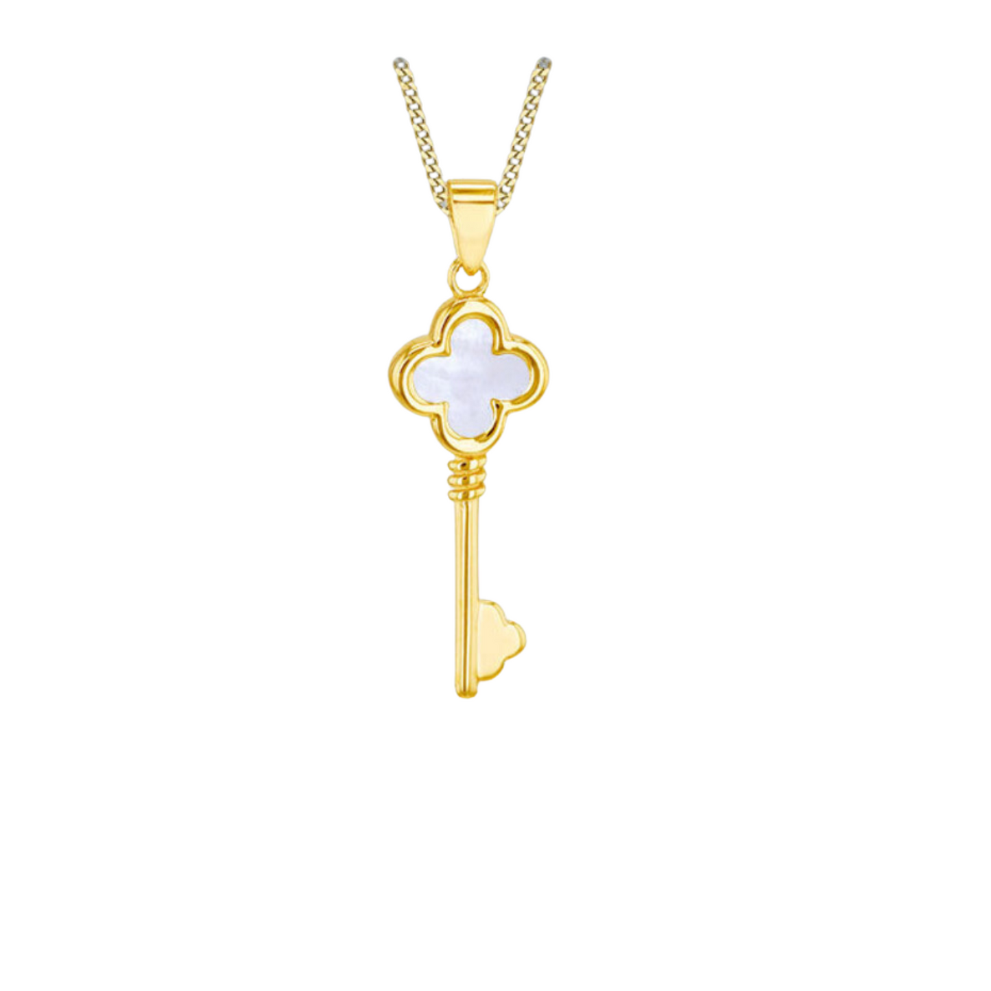9ct Yellow Gold Mother Of Clover Key Pendant