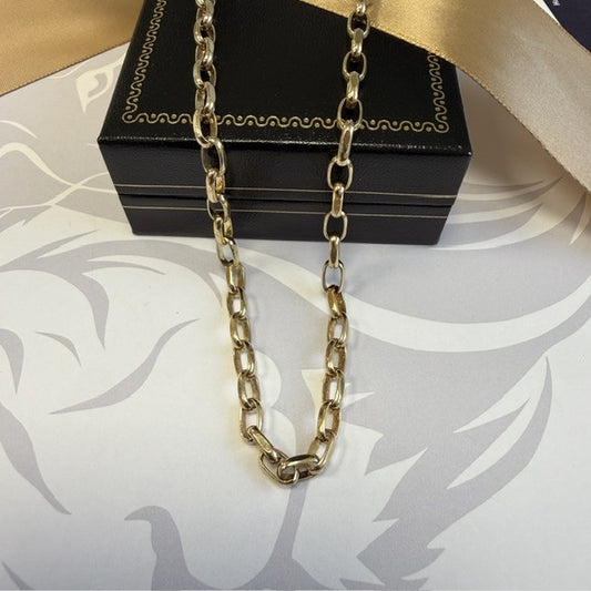 9ct Gold Belcher Chain Solid Gold Chain - 20 Inch