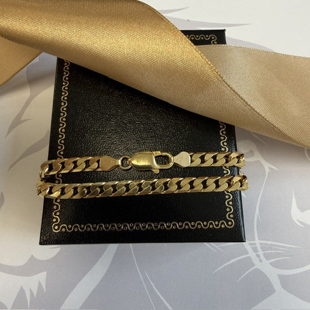 9ct Gold Solid Gold Bracelet - 8 Inch