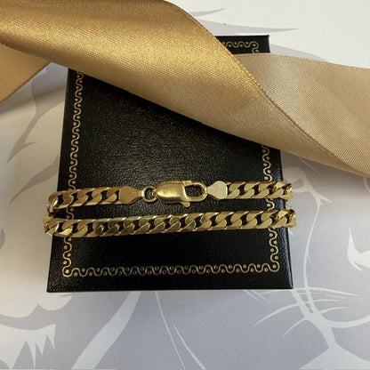 9ct Gold Solid Gold Bracelet - 8 Inch